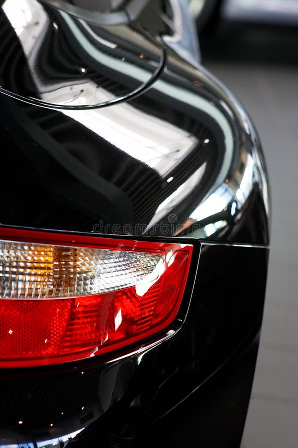 Black car, red lights stock photo. Image of light, vehicle 34918176