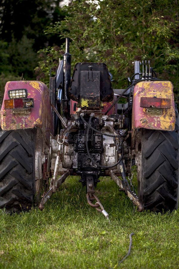 Rear Of The Tractor Unit. Visible Fifth Wheel Couplings Are Fitted To A