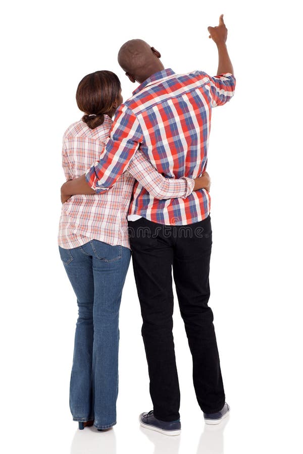 Rear view african couple royalty free stock images