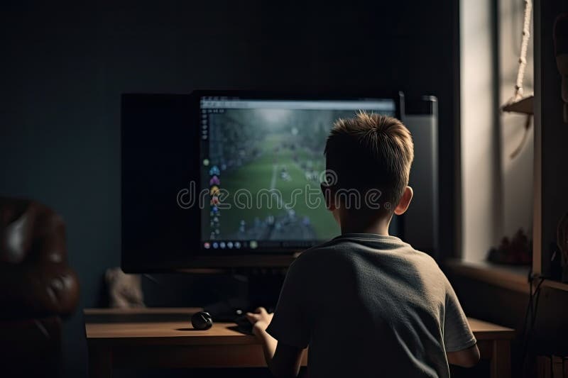 retrato do uma homem jogando uma jogos dentro uma Sombrio sala. celebridade  sentado baixa dentro uma brilhantemente aceso, confortável videogames  gabinete, ai gerado 29131472 Foto de stock no Vecteezy