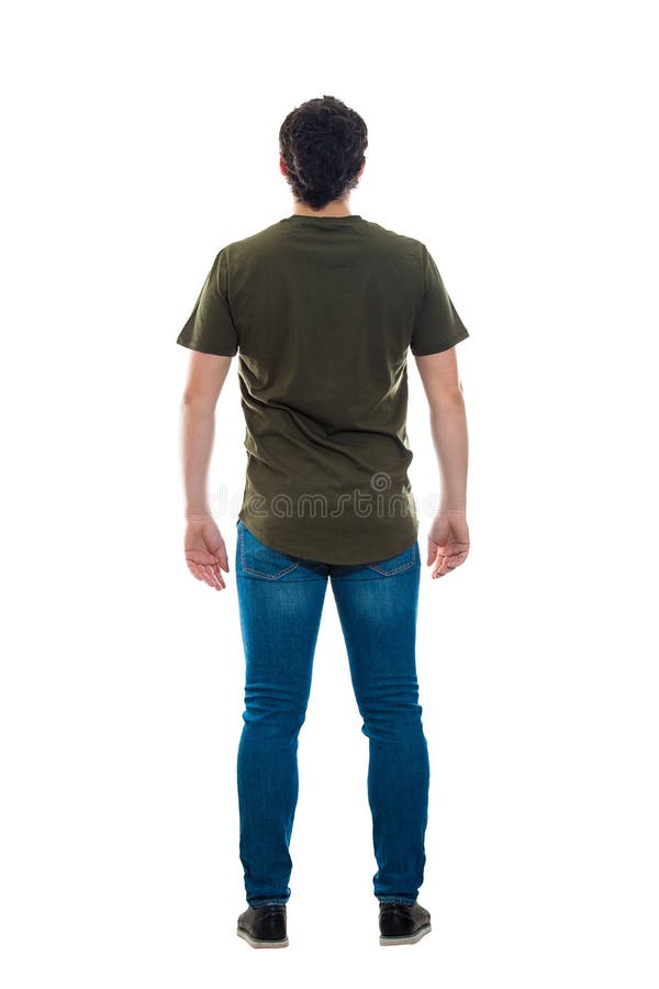 Rear view male full length royalty free stock photo