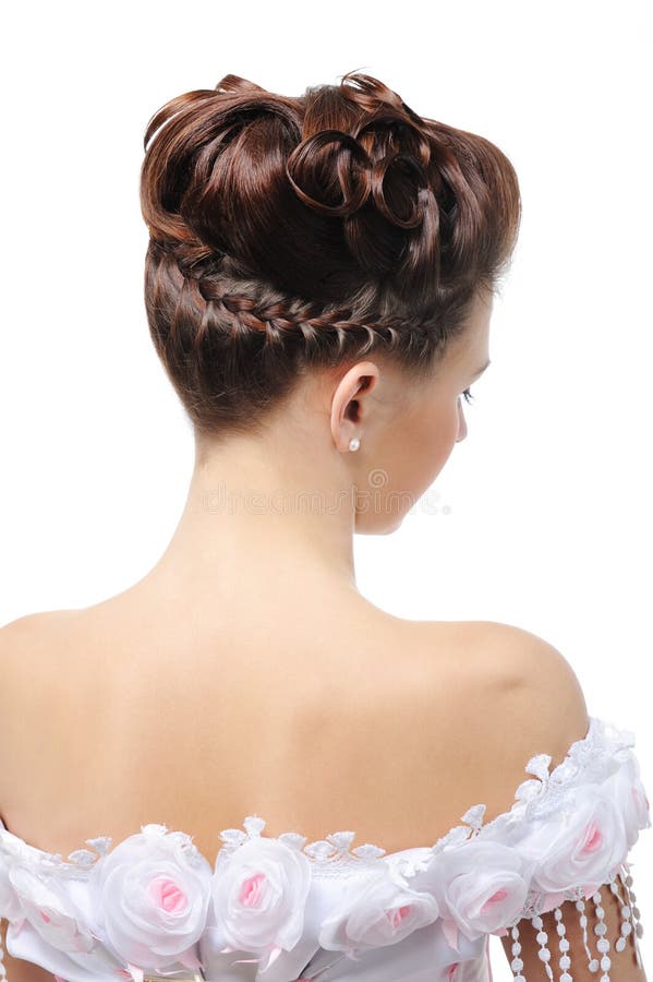 Beautiful Wedding Hairstyle Stock Image - Image of female, style: 13774851