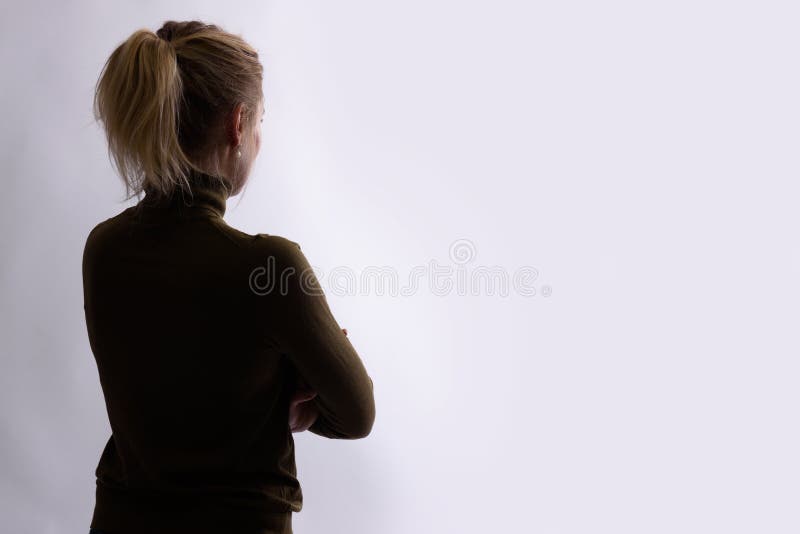 Rear view of young woman looking away royalty free stock photos Rear view of young woman looking away royalty free stock photos