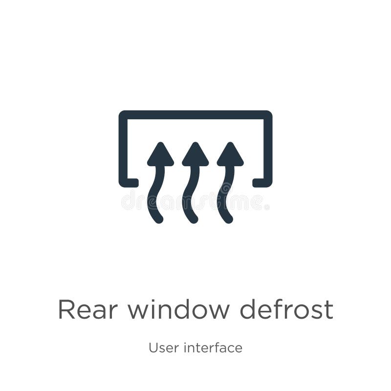 Car indicator, dashboard, defrost, rear window defroster icon