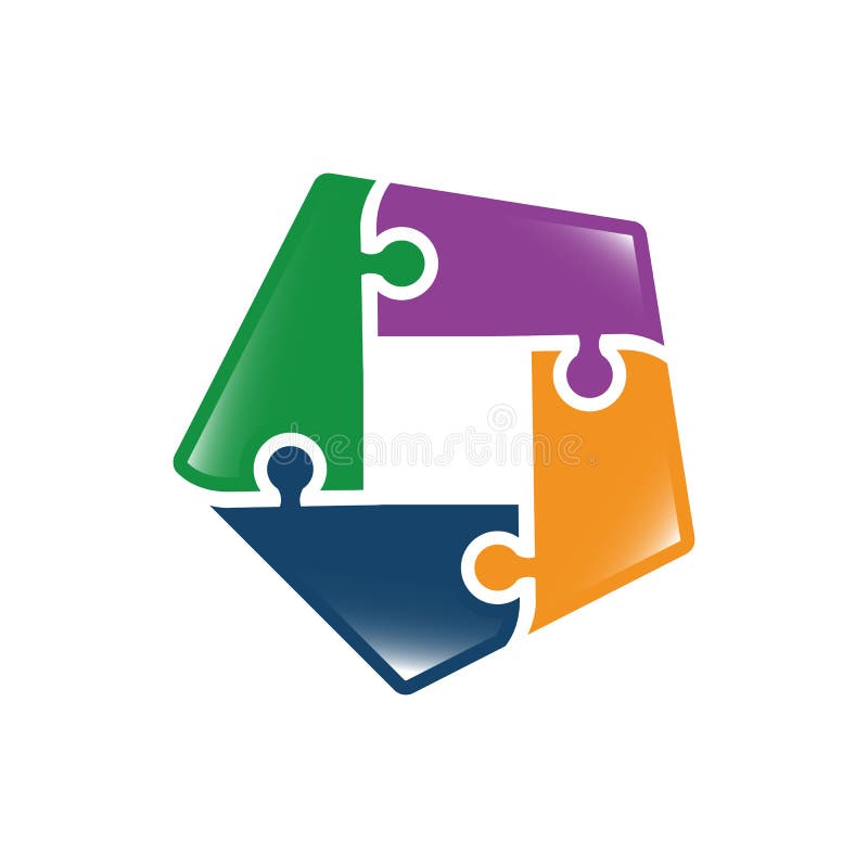Rearanjarea unei părți a pictogramei vectorului de proiectare a siglei pentru puzzle royalty free illustration