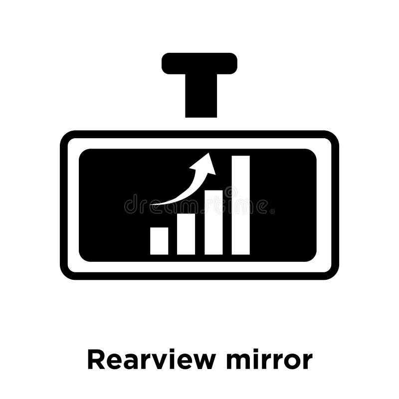 Rearview lustra ikony wektor odizolowywający na białym tle, logo c royalty ilustracja Rearview lustra ikony wektor odizolowywający na białym tle, logo c royalty ilustracja