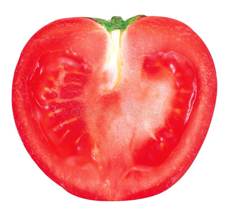 Rebanada del tomate aislada foto de archivo libre de regalías Rebanada del tomate aislada foto de archivo libre de regalías
