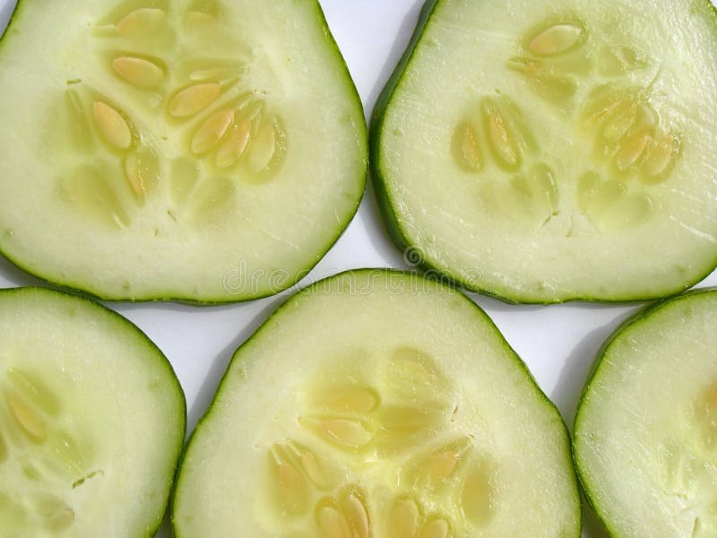 Big cucumber cut slices background. Big cucumber cut slices background