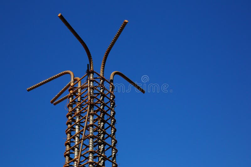 Rebar en el cielo fotos de archivo Rebar en el cielo fotos de archivo