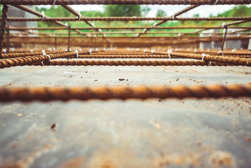The Rebar in the Foundation Stock Image Image of build, floor 125409627