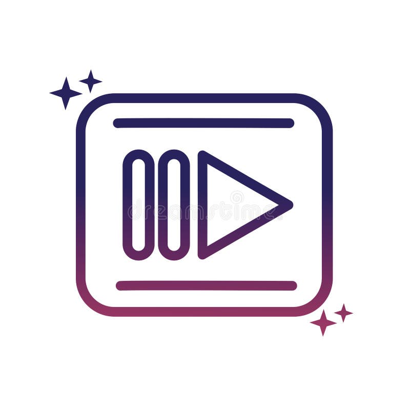 Rec video player button social media gradient style icon