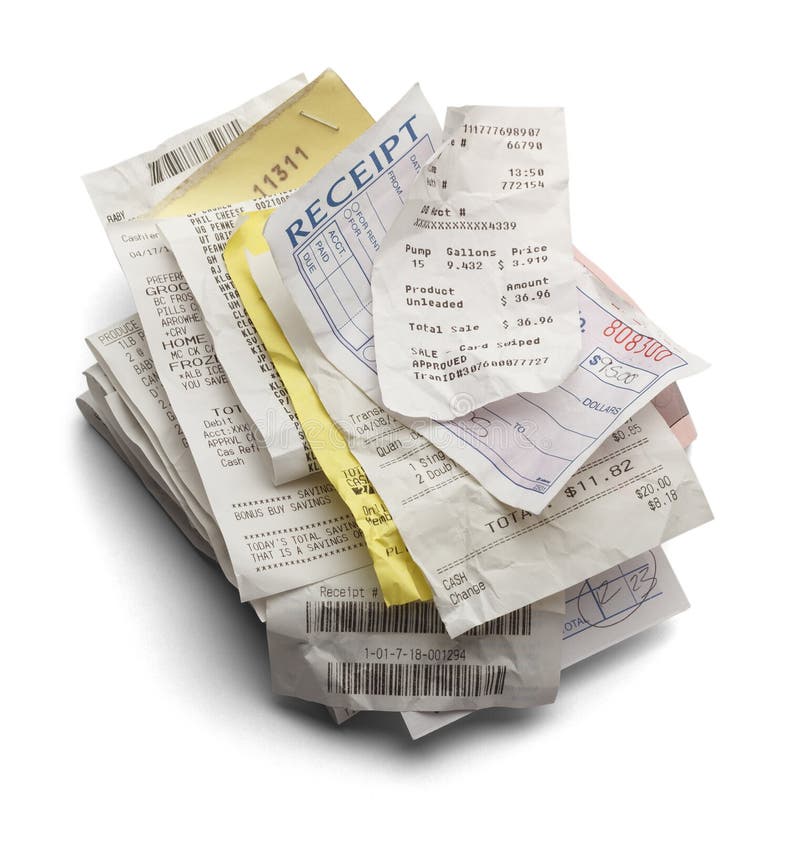 Receipt Stack stock image. Image of ideas, expenses, macro 30737975