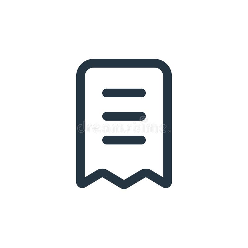 Receipt Vector Icon. Receipt Editable Stroke. Receipt Linear Symbol for