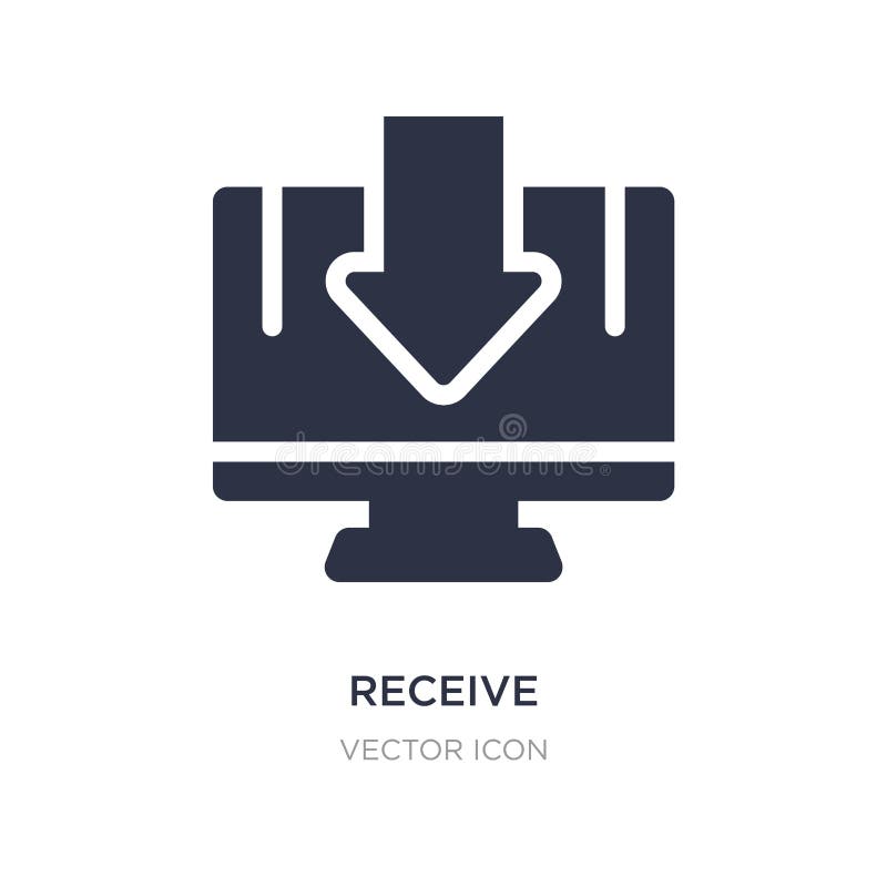 Receive Icon on White Background. Simple Element Illustration from