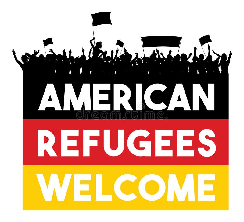 Recepción americana de los refugiados libre illustration Recepción americana de los refugiados libre illustration