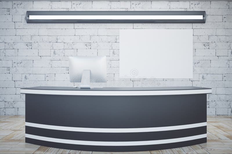 Reception with blank poster stock illustration