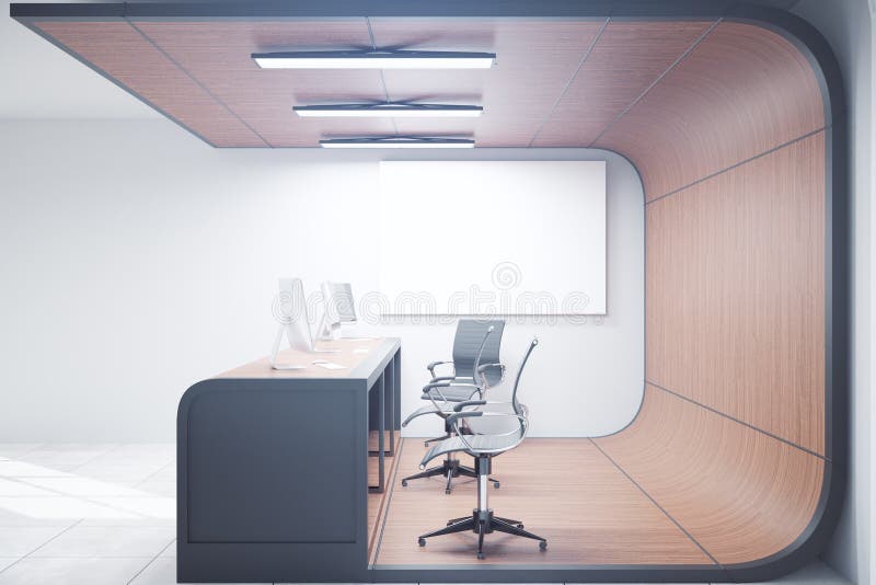 Reception with blank poster stock illustration