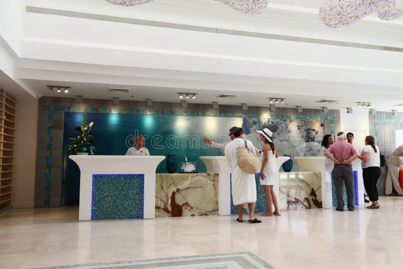 Reception of the new hotel