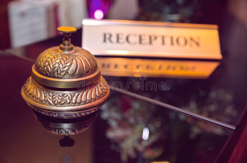 Reception Sign Of A Hotel Stock Photo Image 50845471