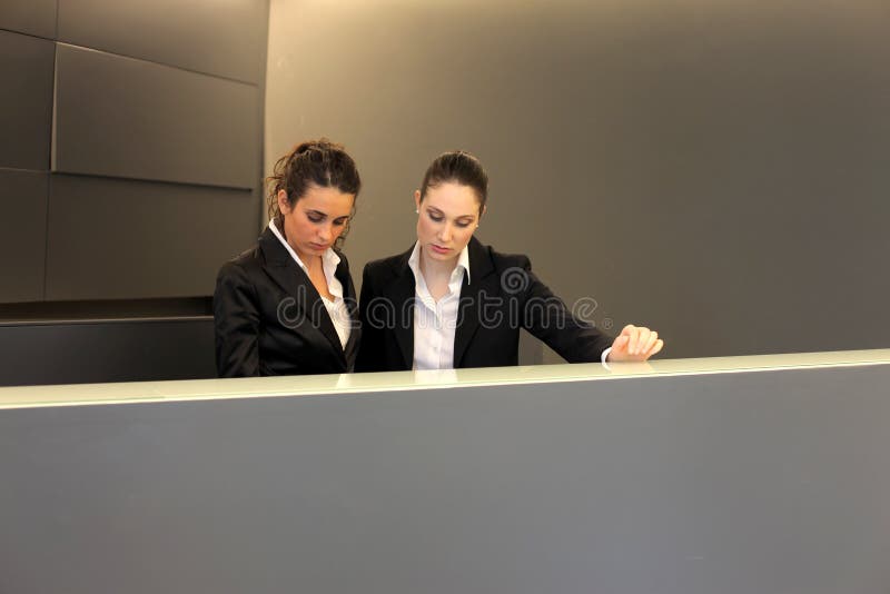 Receptionist fotografia stock Receptionist fotografia stock