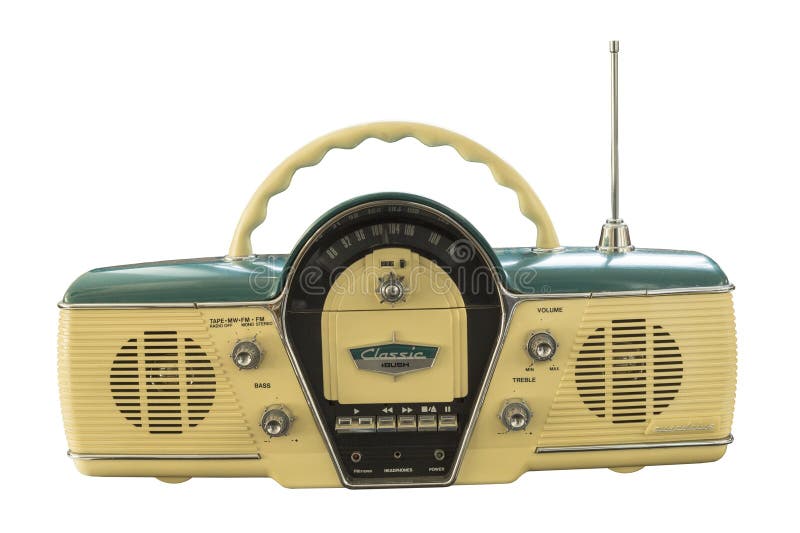 Radio de coche antiguo, reproductor de Foto de stock 61369612