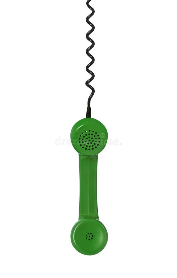 Receptor de teléfono que cuelga del cordón ilustración del vector