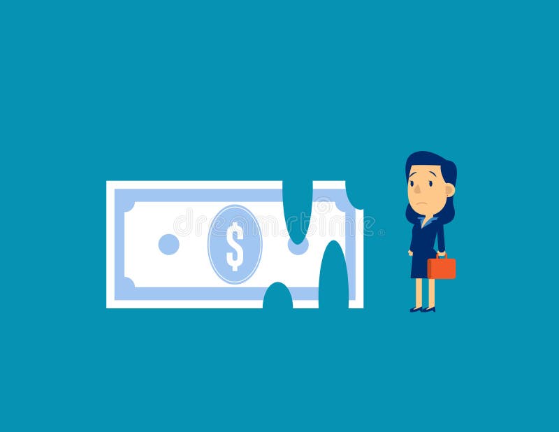 Recessie Geld Begrip bedrijfsfinanciering en economie Kid business cartoon-tekenstijlontwerp vector illustratie Recessie Geld Begrip bedrijfsfinanciering en economie Kid business cartoon-tekenstijlontwerp vector illustratie