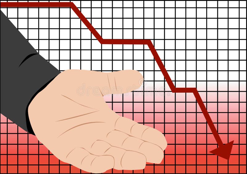 Recessione di arresto di mercato azionario illustrazione vettoriale Recessione di arresto di mercato azionario illustrazione vettoriale