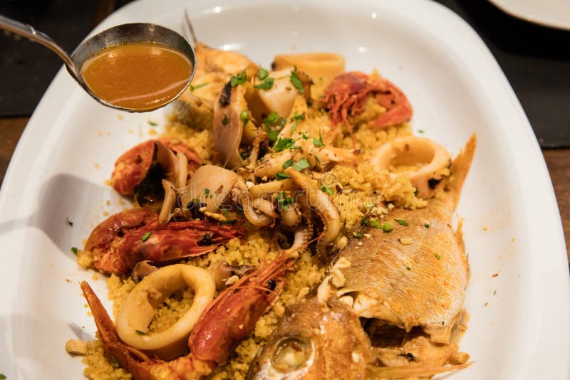 Recette De Couscous De Fruits De Mer Image stock Image du sain, sauce