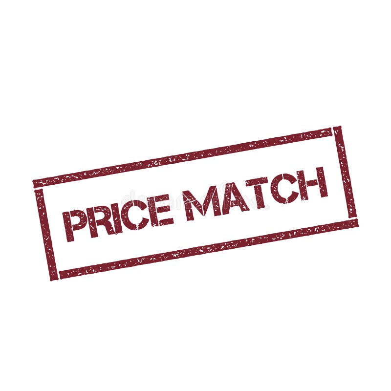 Rechteckiger Stempel des Preismatches stock abbildung