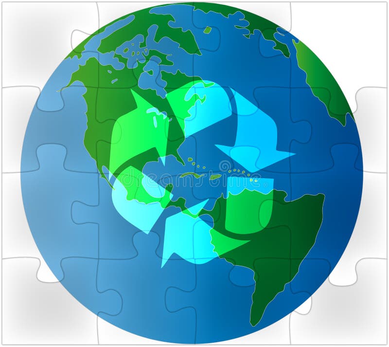 rompecabezas de reciclaje