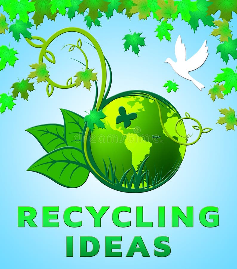 Reciclando mostras das ideias recicle a ilustração dos planos 3d ilustração do vetor Reciclando mostras das ideias recicle a ilustração dos planos 3d ilustração do vetor