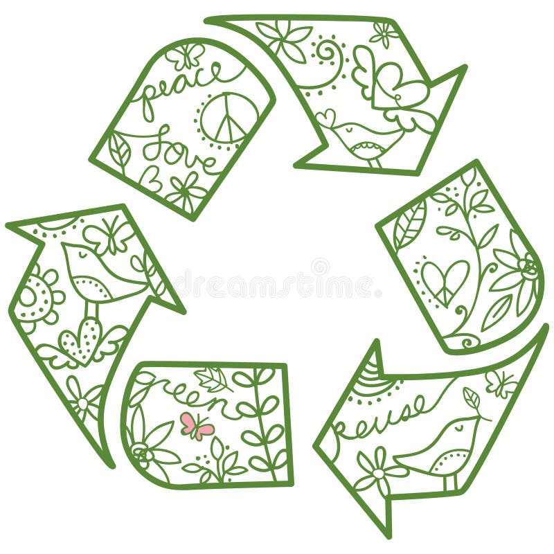 Recicle el símbolo ilustración del vector Recicle el símbolo ilustración del vector