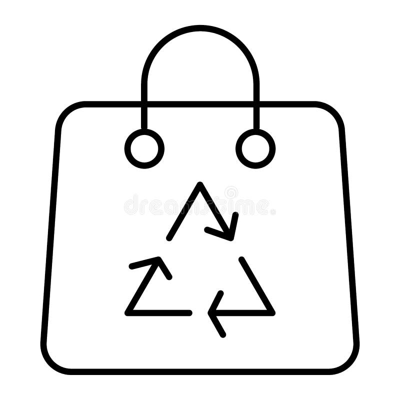 Recicle la línea fina icono del panier Ejemplo del vector del paquete de Eco aislado en blanco El bolso de la ecología con recicl stock de ilustración Recicle la línea fina icono del panier Ejemplo del vector del paquete de Eco aislado en blanco El bolso de la ecología con recicl stock de ilustración