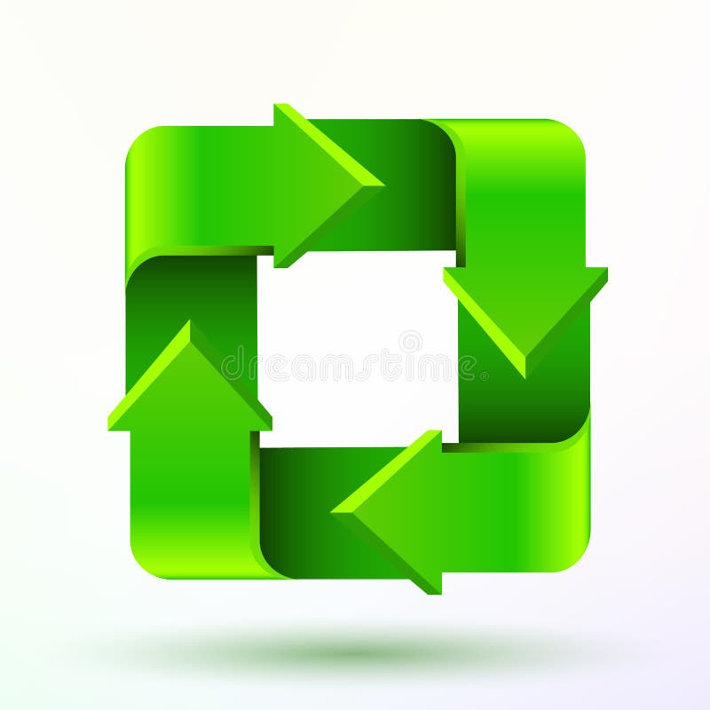 Recicle o símbolo ou o sinal do ícone do verde da conservação isolado no fundo branco ilustração royalty free Recicle o símbolo ou o sinal do ícone do verde da conservação isolado no fundo branco ilustração royalty free