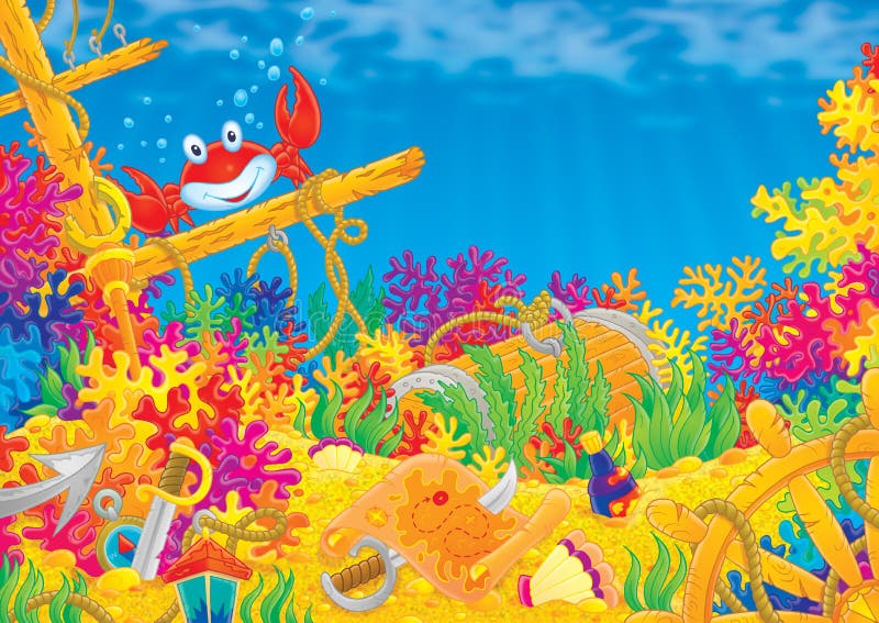 Recife coral ilustração royalty free Recife coral ilustração royalty free