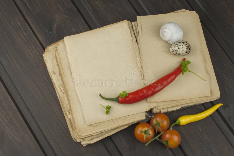 Recipe Book and Vegetables. Stock Image Image of food, copy 66526737