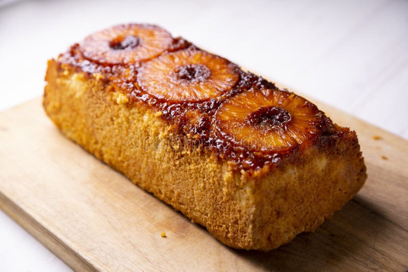 Inverted Pineapple Sponge Cake. Stock Image Image of cooking, pastry