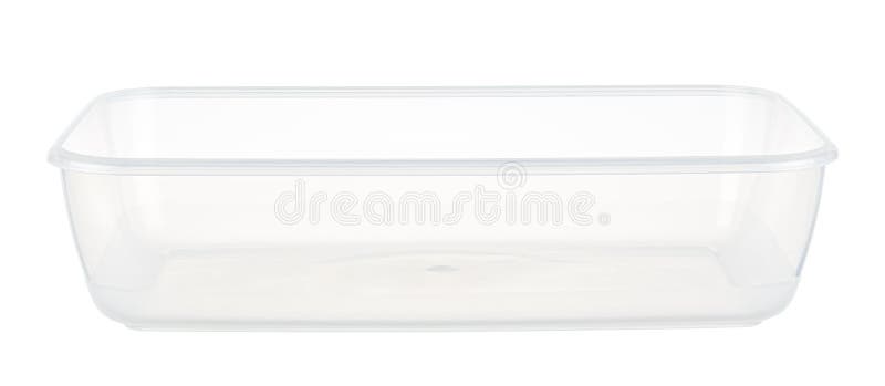Recipiente De Plástico Transparente Vacío Sin Tapa Aislado Fondo Blanco de archivo - Imagen de alimento, casa: 212927438