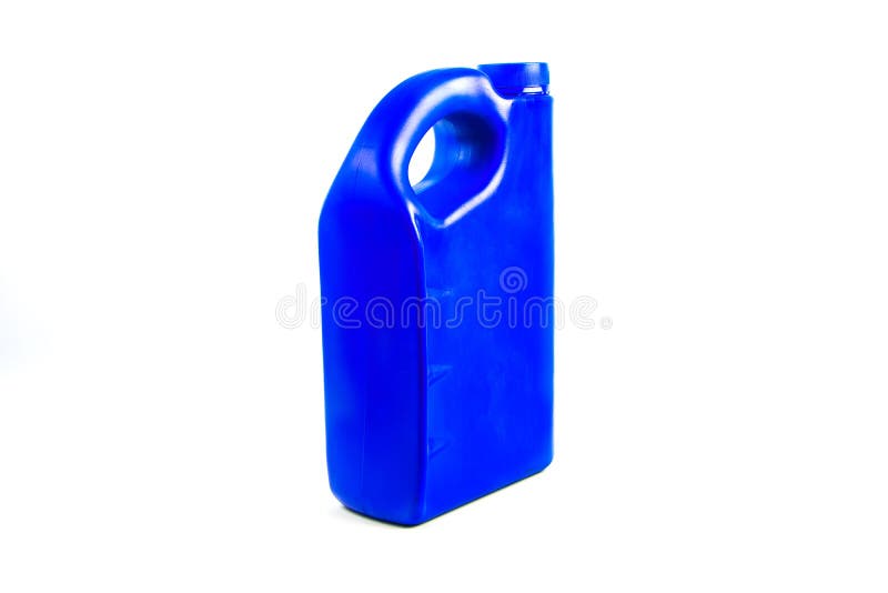 Recipiente di plastica per l'olio di motore isolato, bottiglia di olio dell'automobile fotografia stock Recipiente di plastica per l'olio di motore isolato, bottiglia di olio dell'automobile fotografia stock