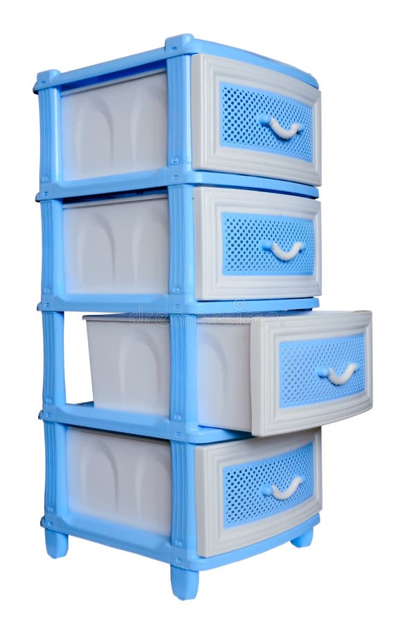 Contentor de roupa em plástico sobre fundo branco fotografia de stock royalty free