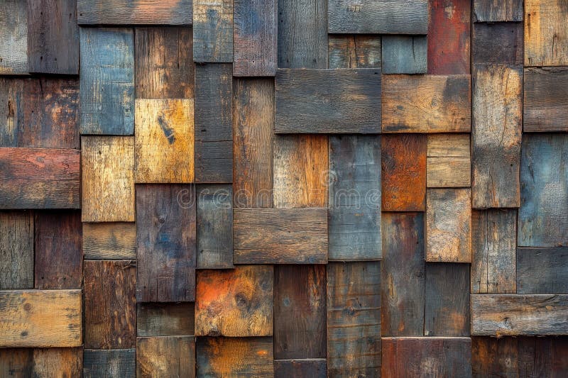 Reclaimed wood wall rustic texture background stock illustration