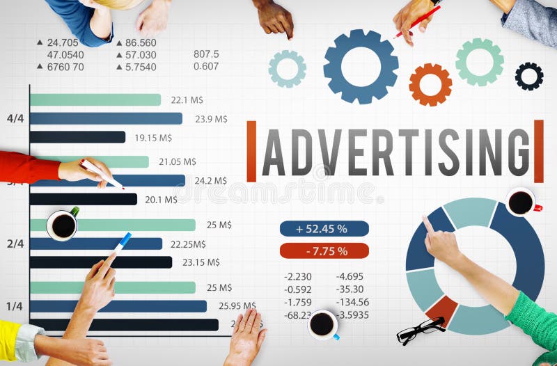 Reclame Digitaal Marketing Commercieel Bevorderingsconcept stock illustratie Reclame Digitaal Marketing Commercieel Bevorderingsconcept stock illustratie