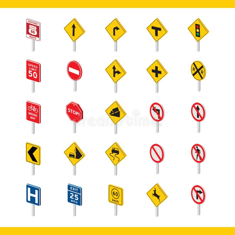 collection of traffic signs. Vector illustration decorative design. collection of traffic signs. Vector illustration decorative design