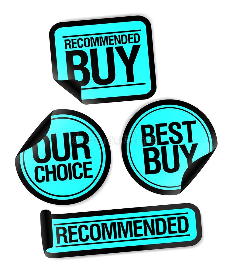 Buy, Our Choice, Best Buy Stickers Stock Vector