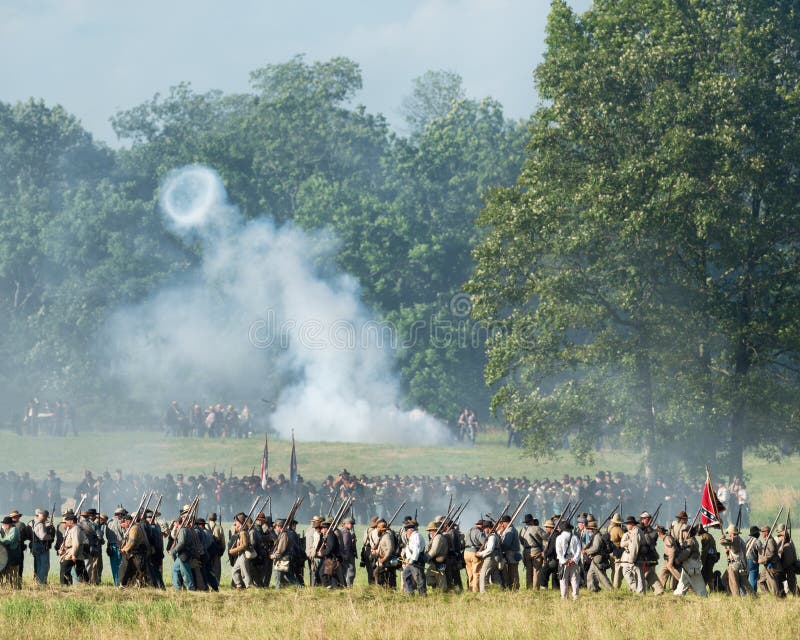 Reconstitution de bataille de Gettysburg image stock Reconstitution de bataille de Gettysburg image stock