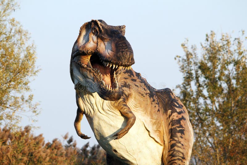 Reconstrucción sugestiva del rex del tiranosaurio - Ostellato, Ferrara, Italia