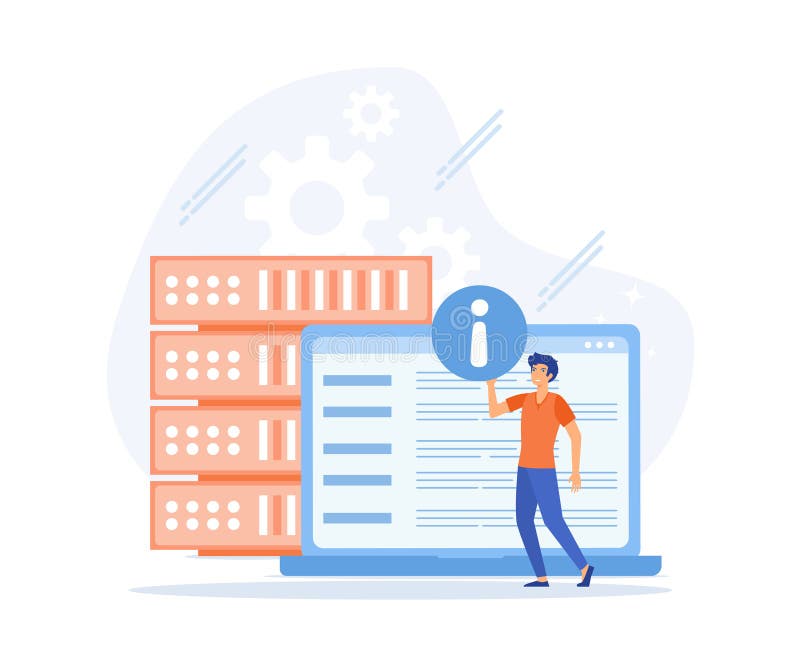 Recopilación y análisis de información gestión de conceptos sistema de información gestión de documentos software gran cantidad de ilustración del vector