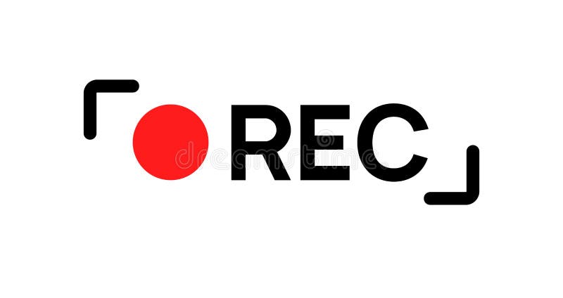 Recording Sign Icon. Red Logo Camera Video Recording Symbol, Rec ...