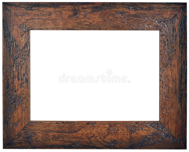 Recorte vacío del marco de madera de Brown imagen de archivo libre de regalías